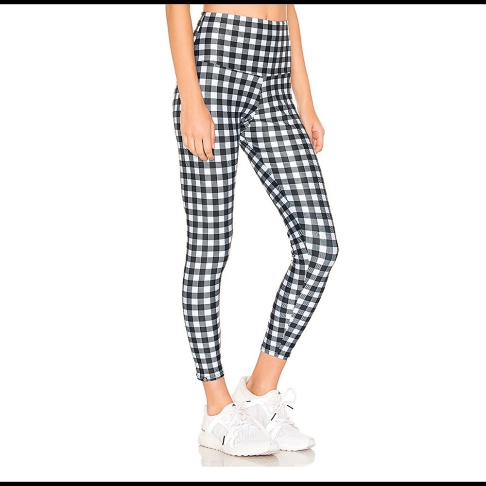 Onzie high waist midi length Gingham leggings